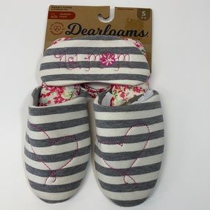 Dearfoams No 1 mom slippers eye mask set small new